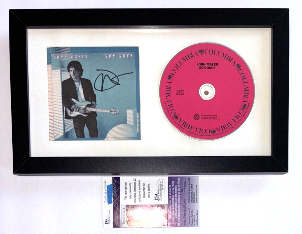 JOHN MAYER SIGNED SOB ROCK CD INSERT FRAMED SINGER DEAD COMPANY CONTINUUM JSA