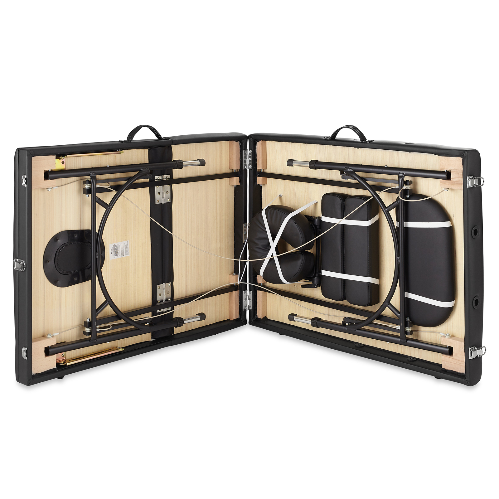 Portable Massage Table - Tri-Fold Aluminum Legs with Carrying Case - Black