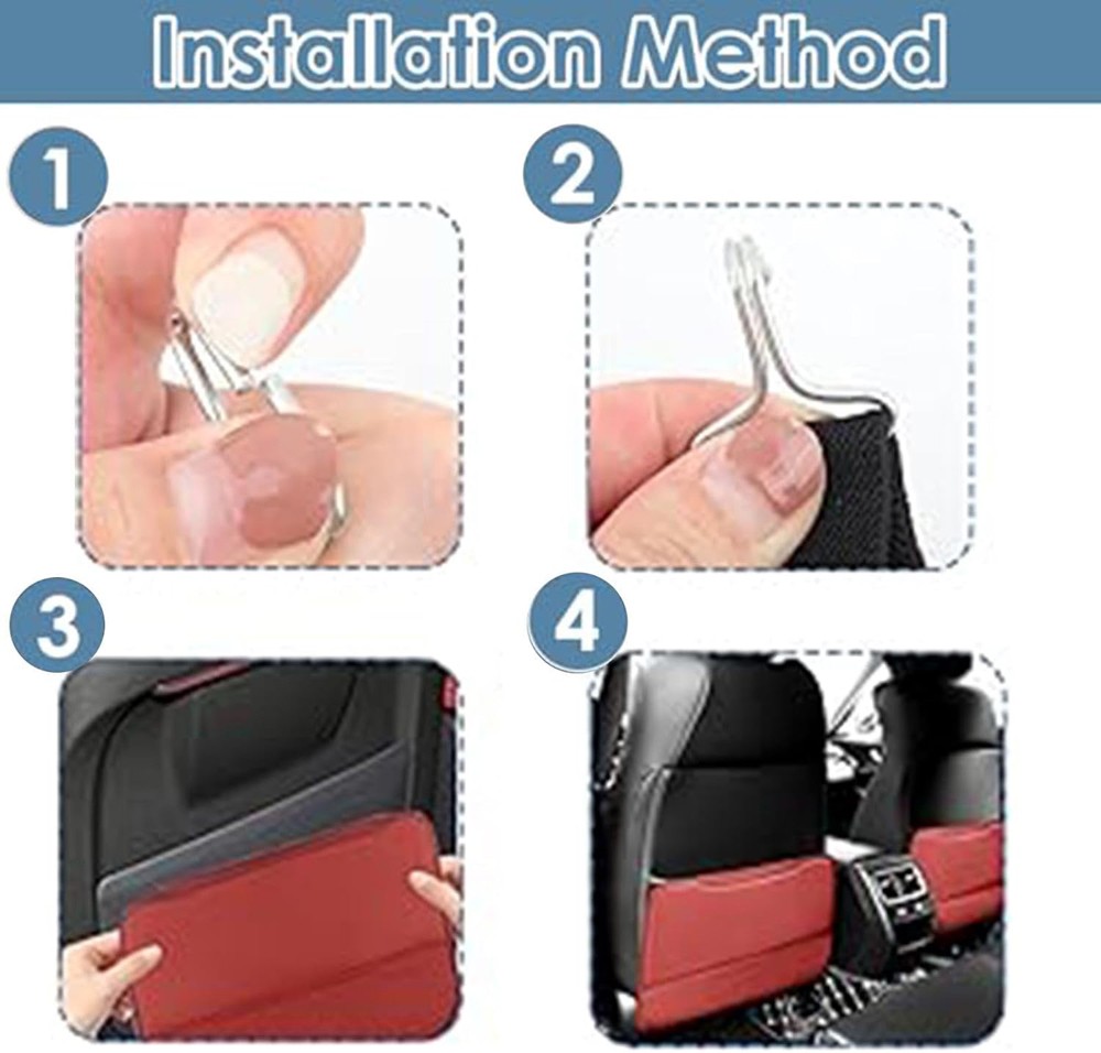 PU Leather Car Seat Back Anti-Kick Mat Pad Universal Protector Cover Accessories