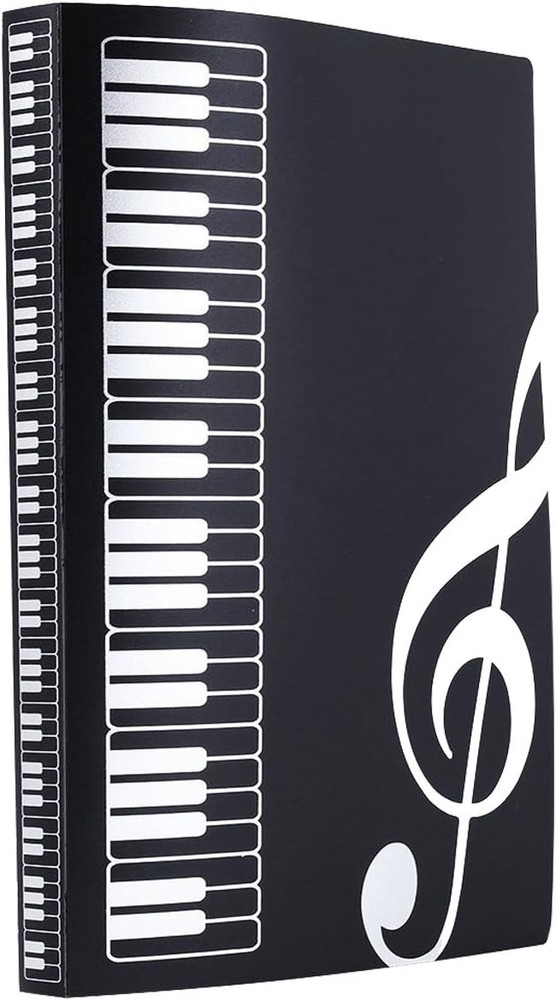 WOGOD Music Sheet File Paper Documents Storage Folder Holder Folder-black