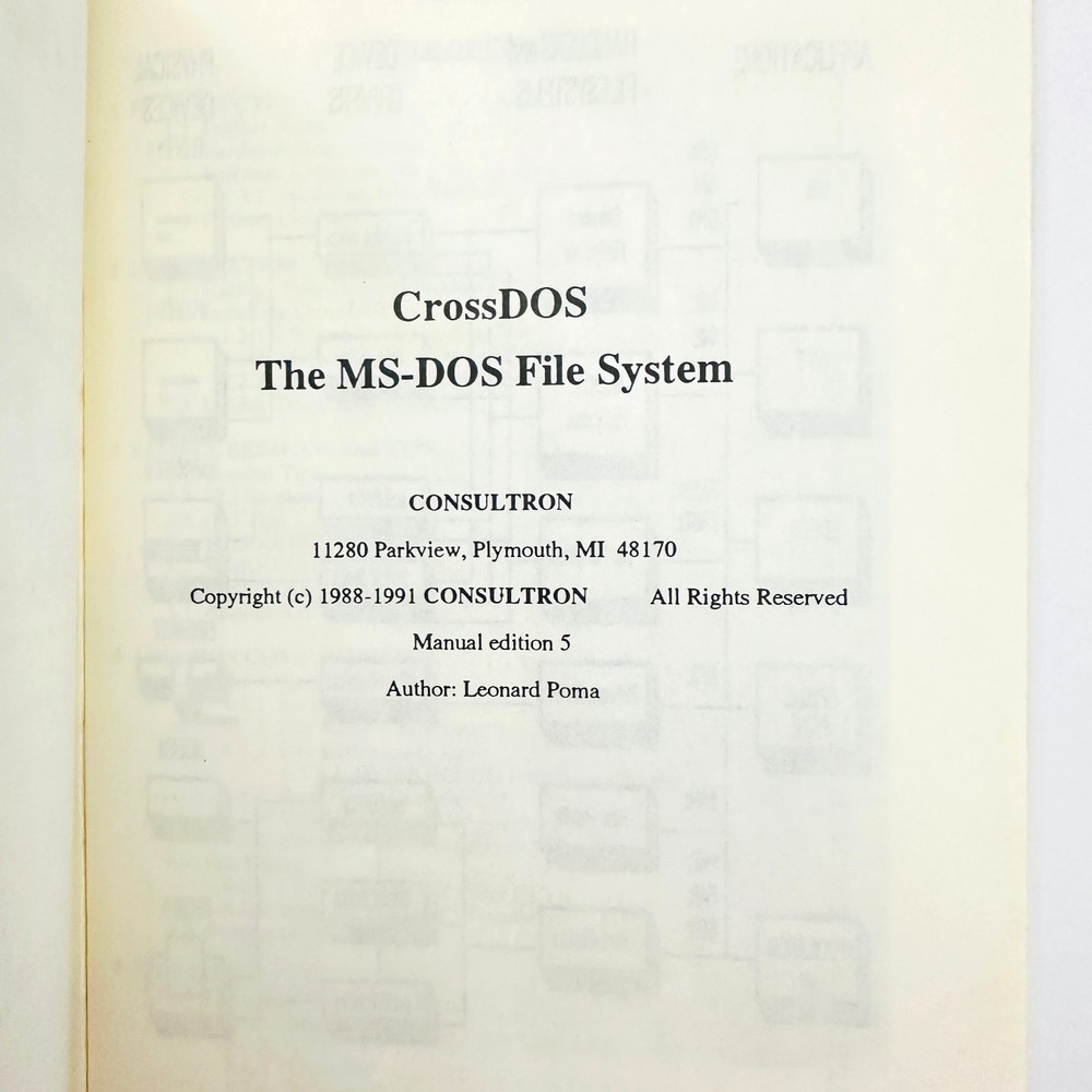 Replacement Manual For Cross DOS 4.0 for Commodore Amiga