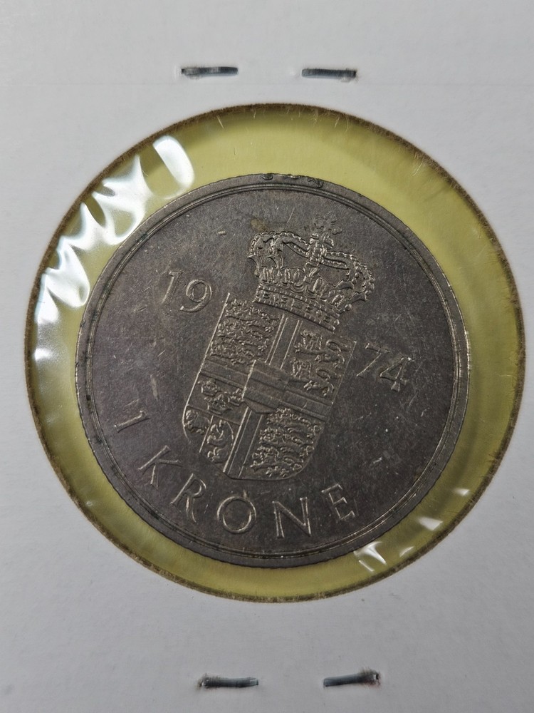 COINS - DENMARK - 1 KRONE 1974
