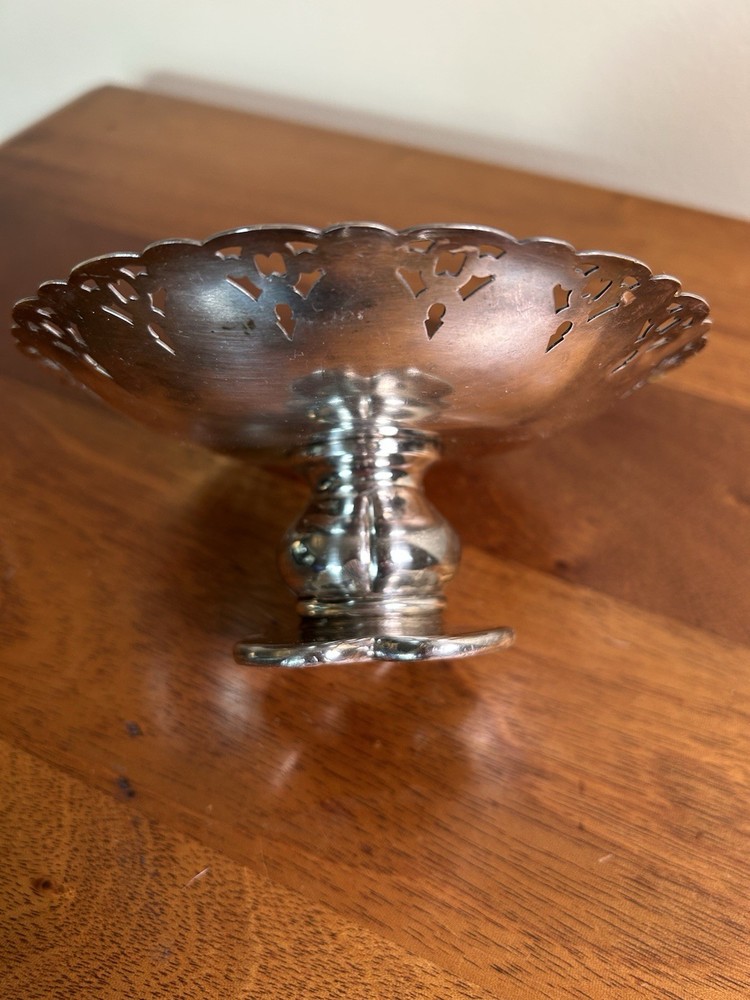 Silver plate pedestal Dish