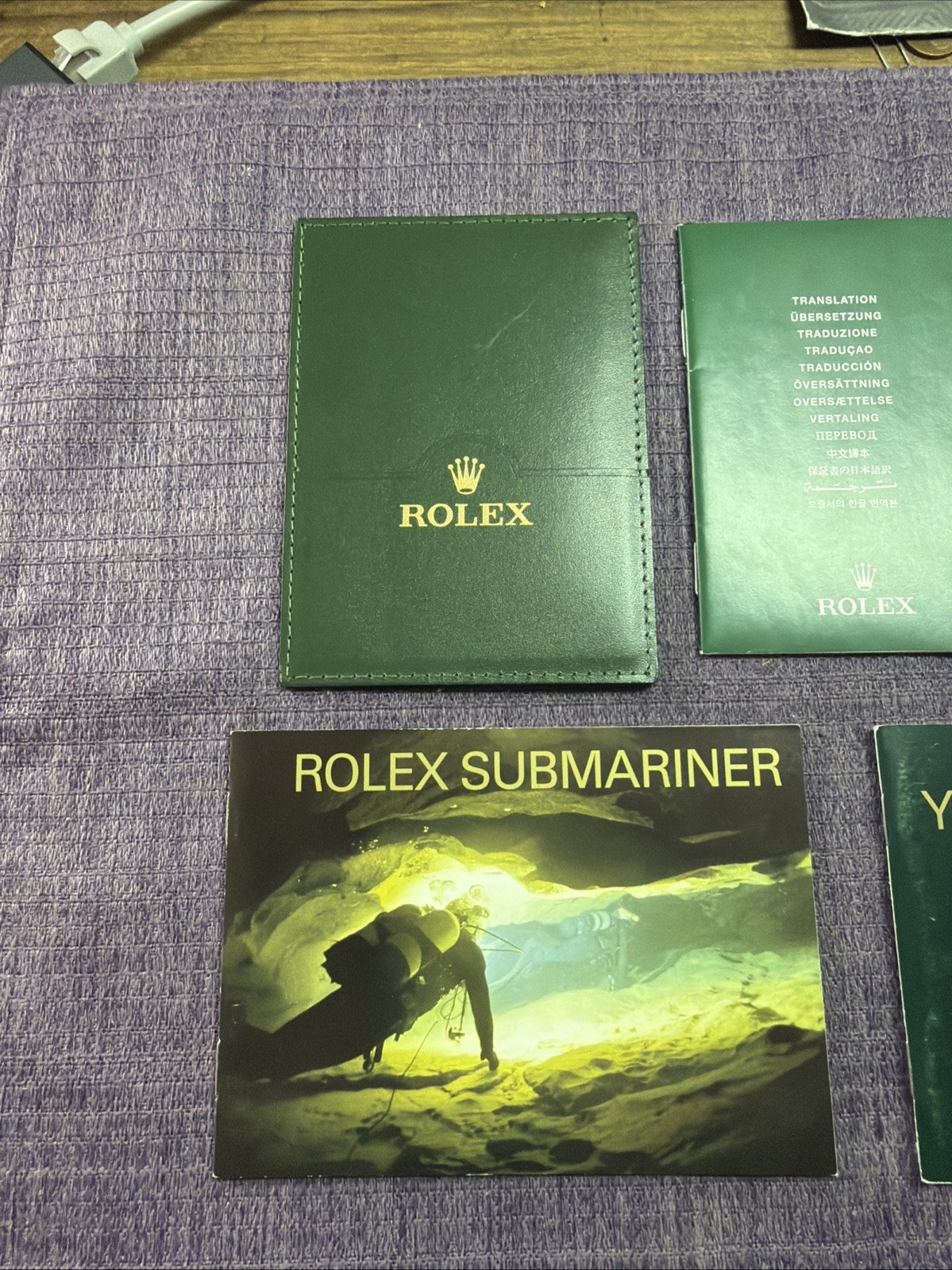 Rolex 2006 Submariner Accessories Set.Booklets;paper hold;Tag;calendar English‼️