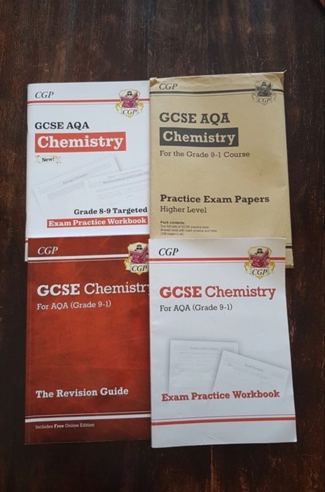 AQA OCR GCSE Chemistry CGP bundle- revision guide, exam practice workbook