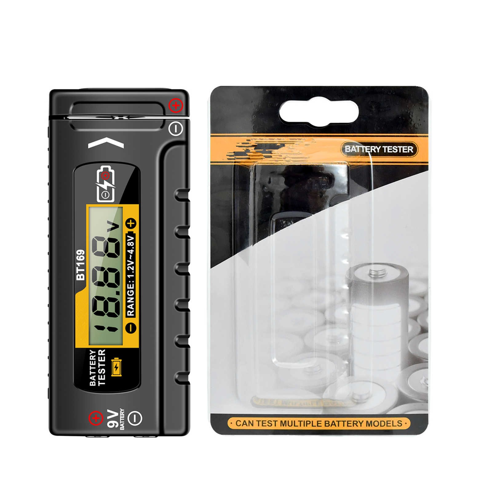 Durable Battery Tester Household Checker for AAA AA C D 6F22 1.5V 9V Batteries