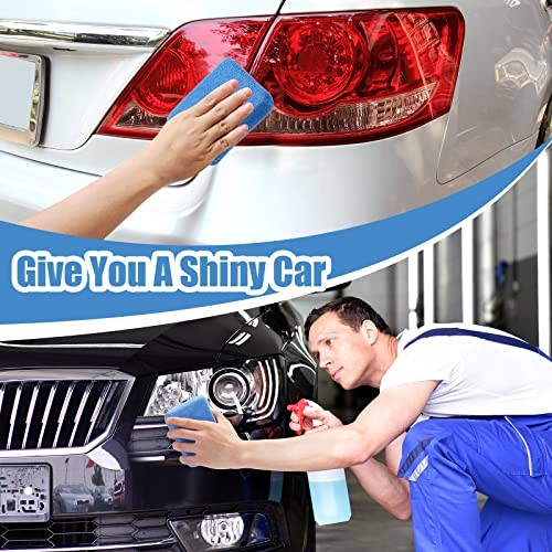 32 Pcs Microfiber Applicator Pads Soft Microfiber Foam Buffing Car Blue
