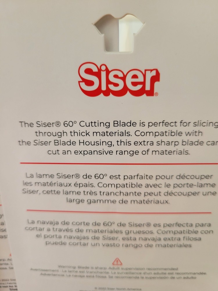 Siser Cutter Blade 60 Degrees Quantity 3 - NEW/Sealed