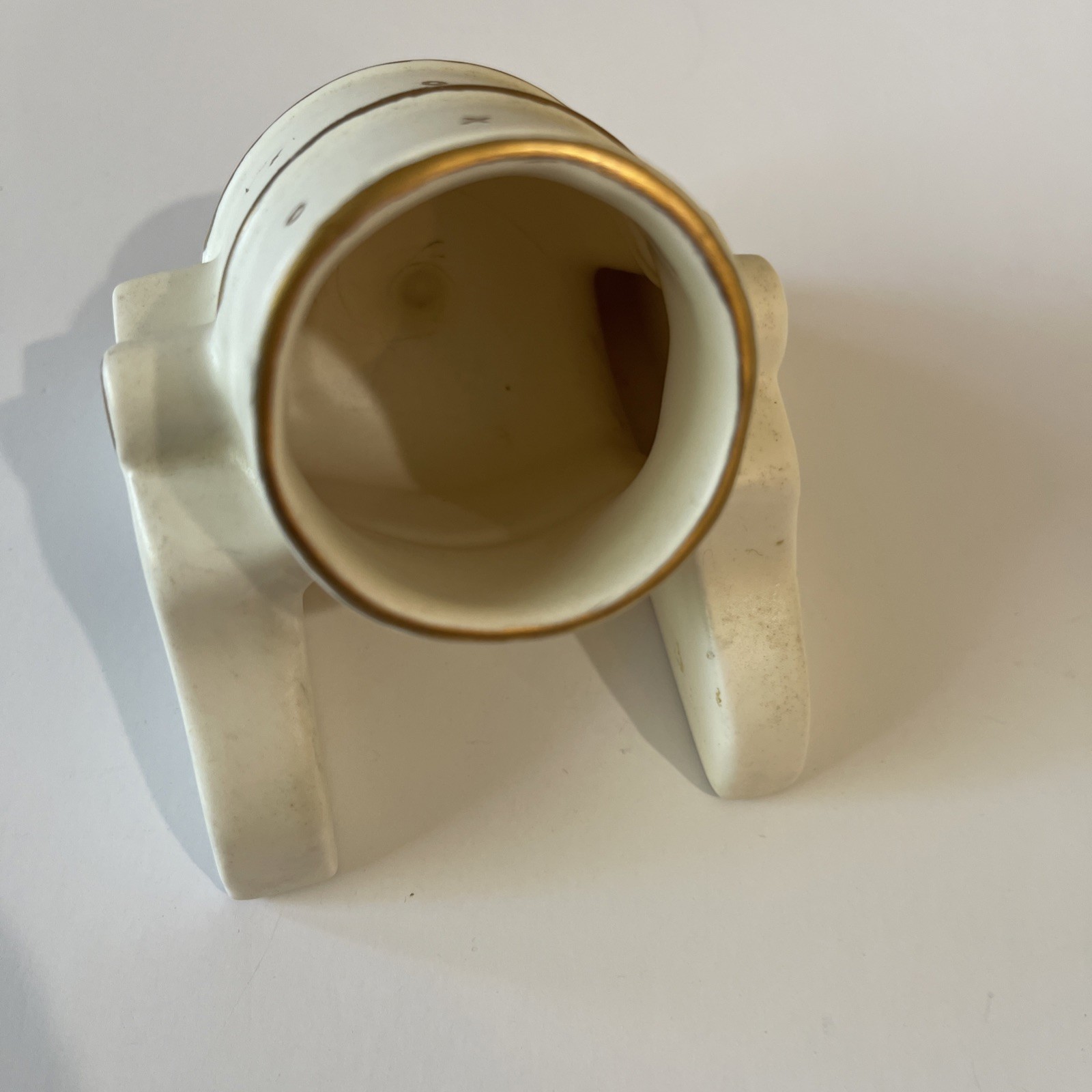 Double Headed Eagle Porcelain Canon Heraldic Military Figurine Artillery