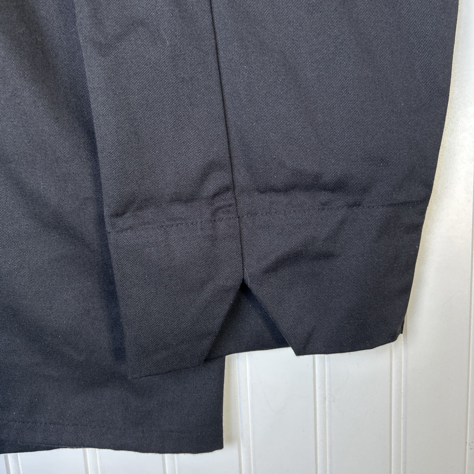 Happy Chef Men's Chef Coat Black Button-Down Long Sleeve L