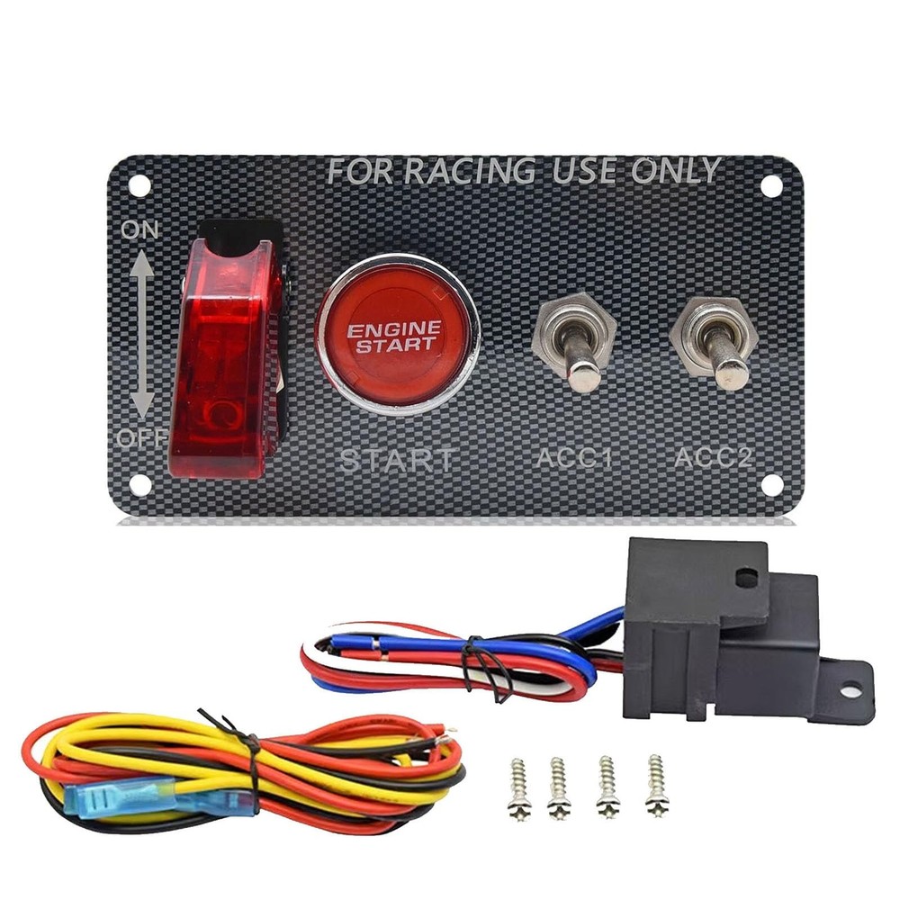 4-in-1 Universal 12V Racing Ignition Switch Panel 4 in 1 Ignition Switch Panel