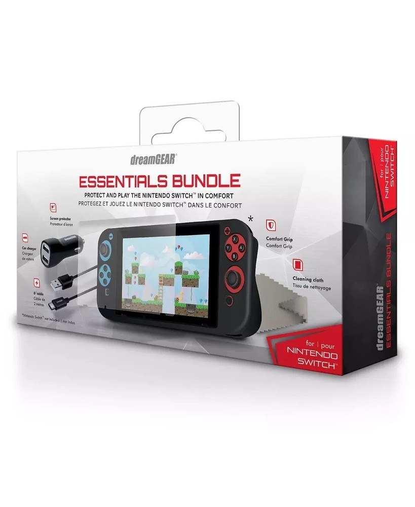 Nintendo Switch Essential Bundle Screen Protector Car Charger Case & More NEW 🎮