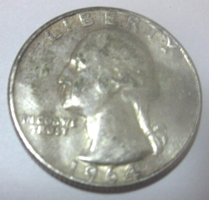 1964    Washington Silver Quarter  90% Silver