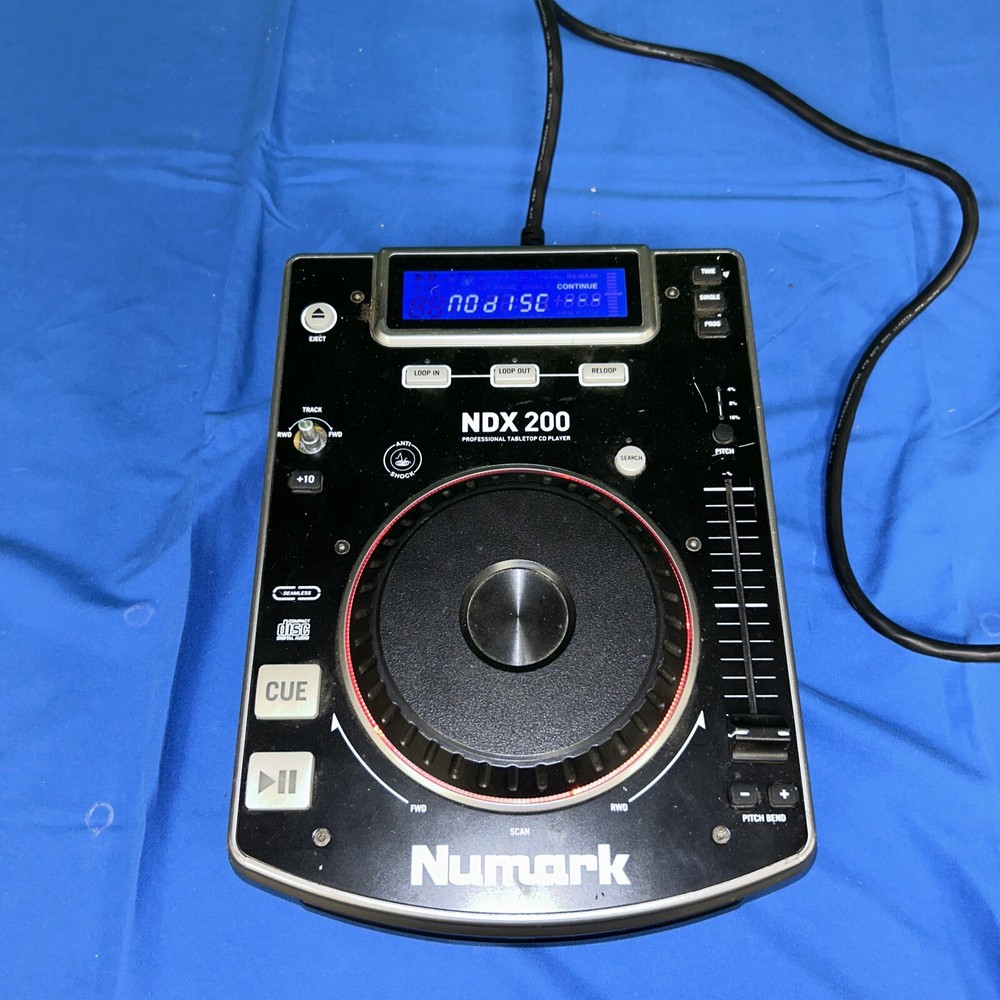 Numark DJ NDX200 Professional Tabletop CD Player Mix Loop AS-IS