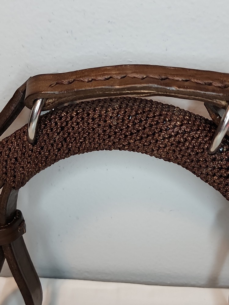 Leather Braided Curb 1"