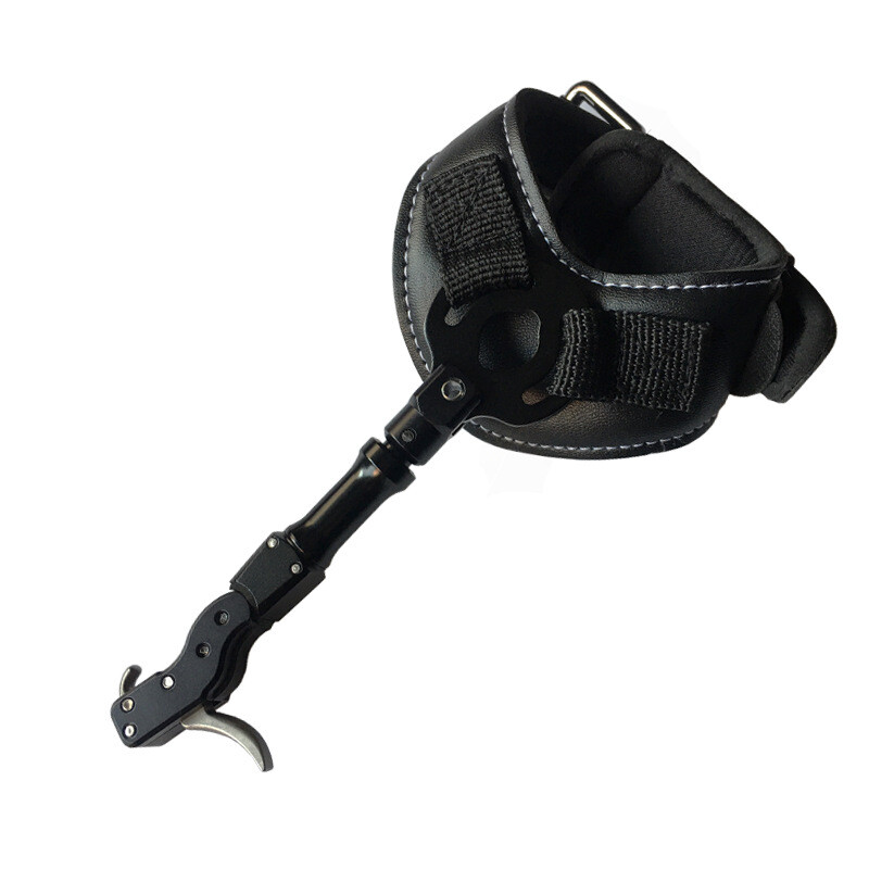Adjustable Caliper Trigger Archery Wrist Release Aids Strap Compound Bow Hunting