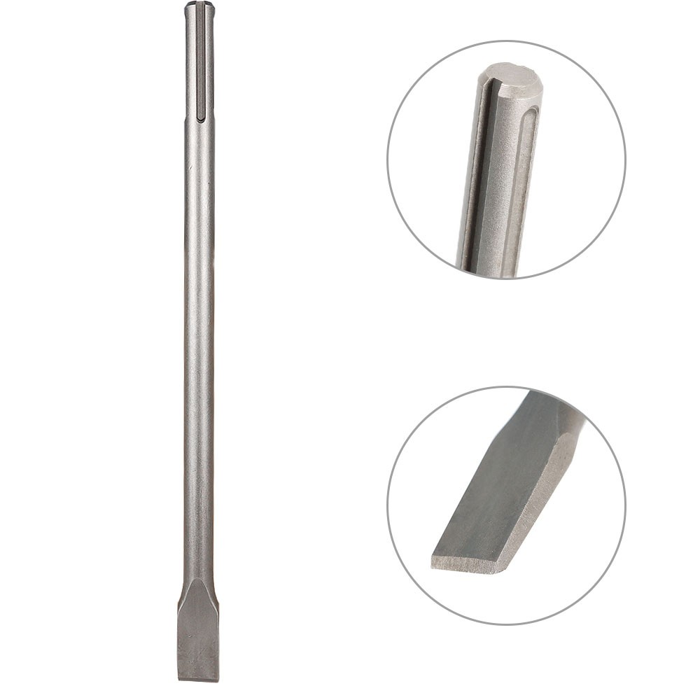 3 Pack 16" Long-Point SDS Max Bits Set Durable Chisel Scaling Chisel Flat Chisel