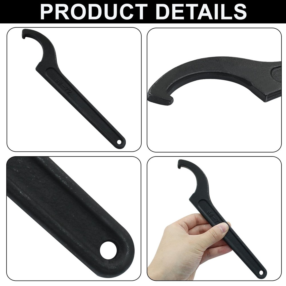 C-Hook Spanner Wrench for 68-72mm Round Nut Universal Coilover Adjustment