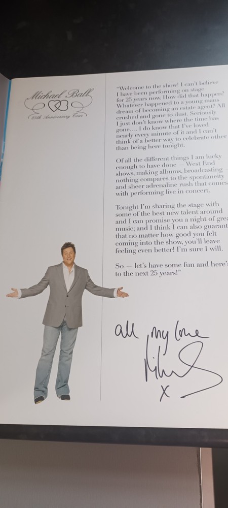 Michael Ball 25th Anniversary Tour Programme 2009.