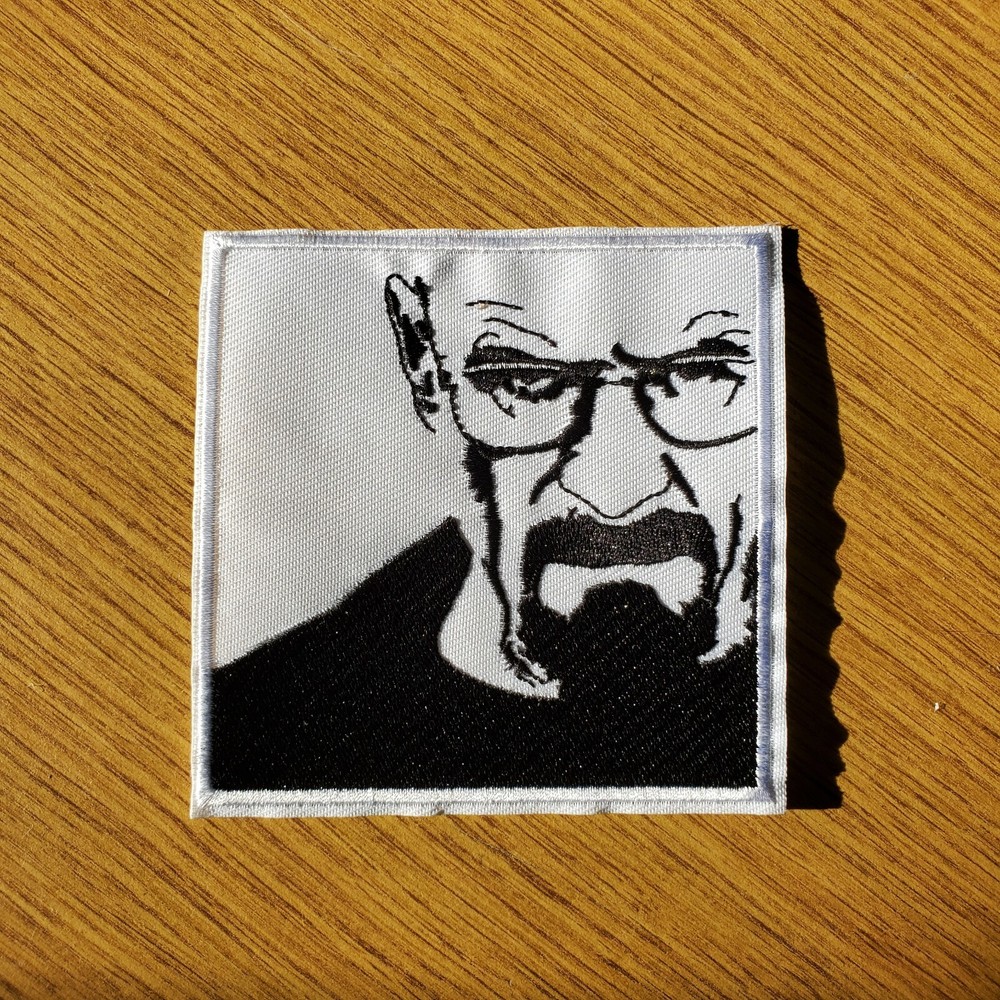Breaking Bad Walter White Face Square Patch 3 1/2  inches wide
