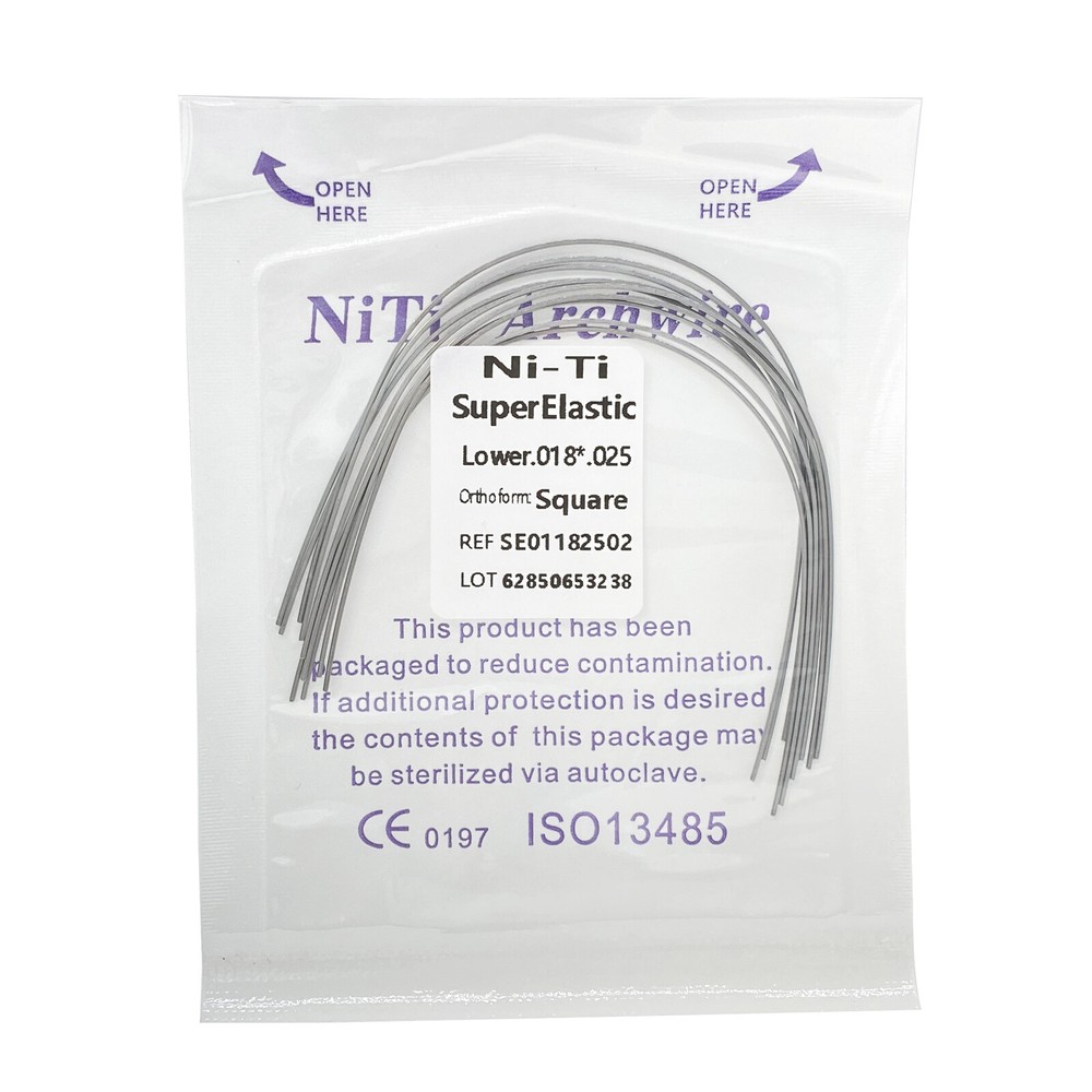 100PCS Dental Orthodontic Niti Arch Wire Rectangular Round Natural Upper Lower