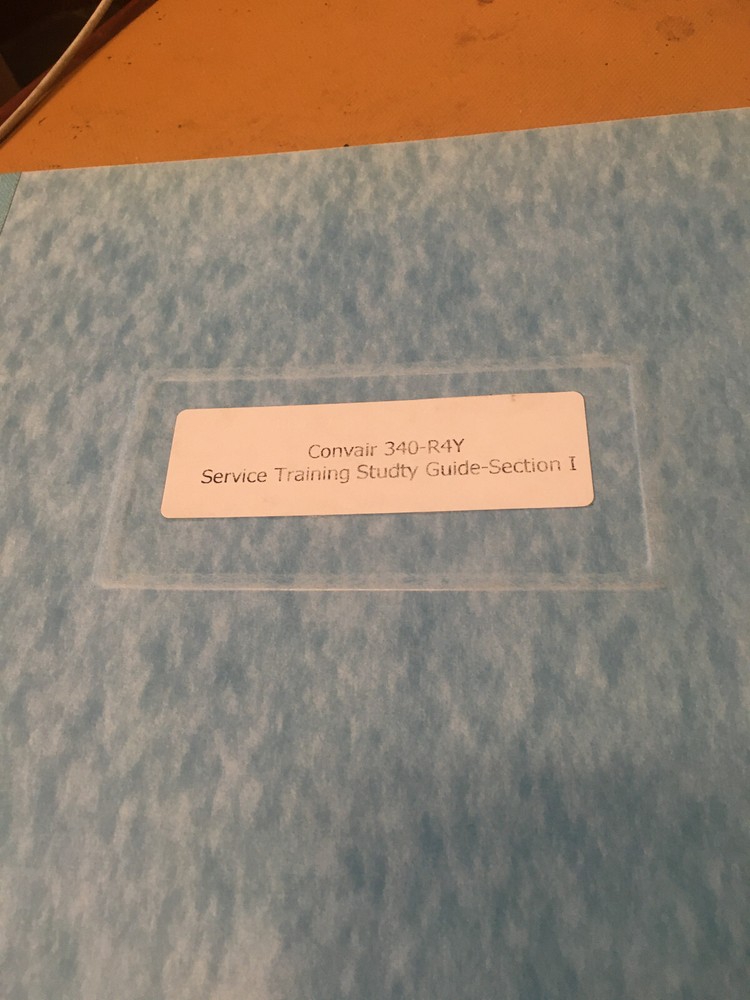 Convair 340-R4Y Service Training Study Guide Manual