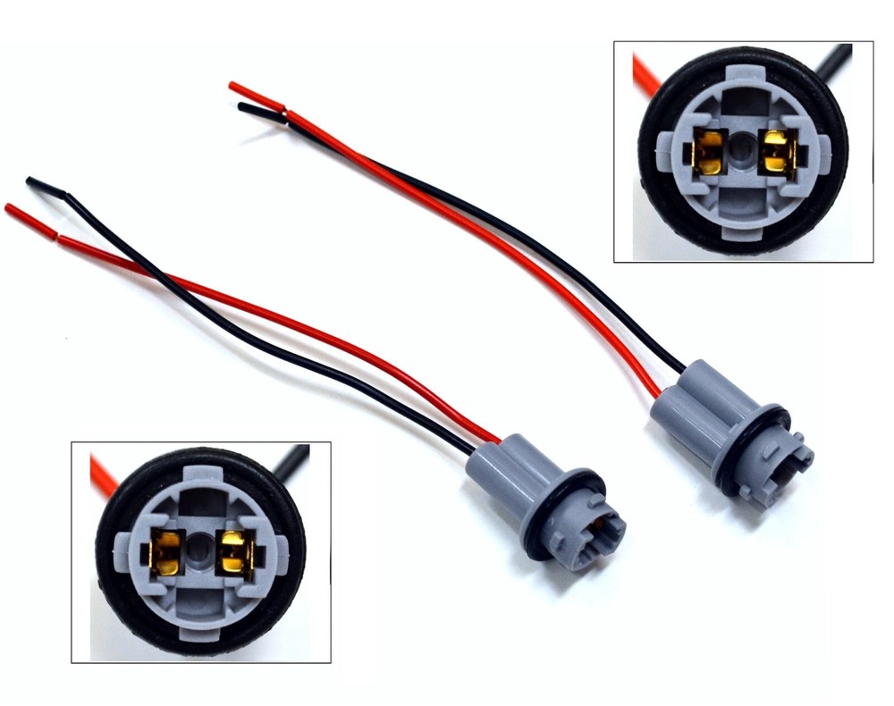 Universal Pigtail Wire Female Socket 194 T10 PGS Front Side Marker Light Plug M