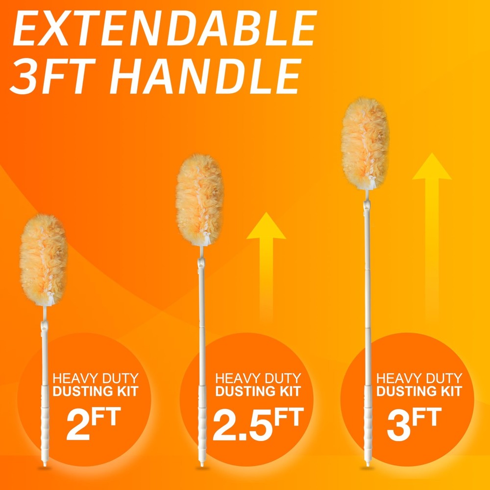 Duster Refills 50 Counts, 360° Heavy Duty Multi Surface Duster Refills for