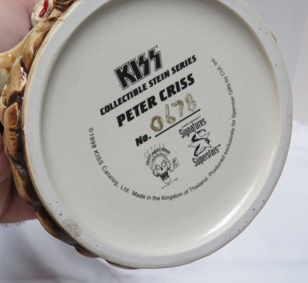 KISS PETER CRISS BEER STEIN IN BOX WITH COA #678