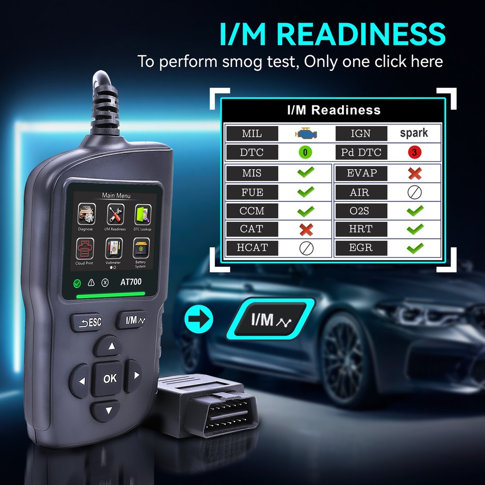 Car Code Reader 16PIN OBD2 Scanner Check Automotive Engine Fault Diagnostic Tool