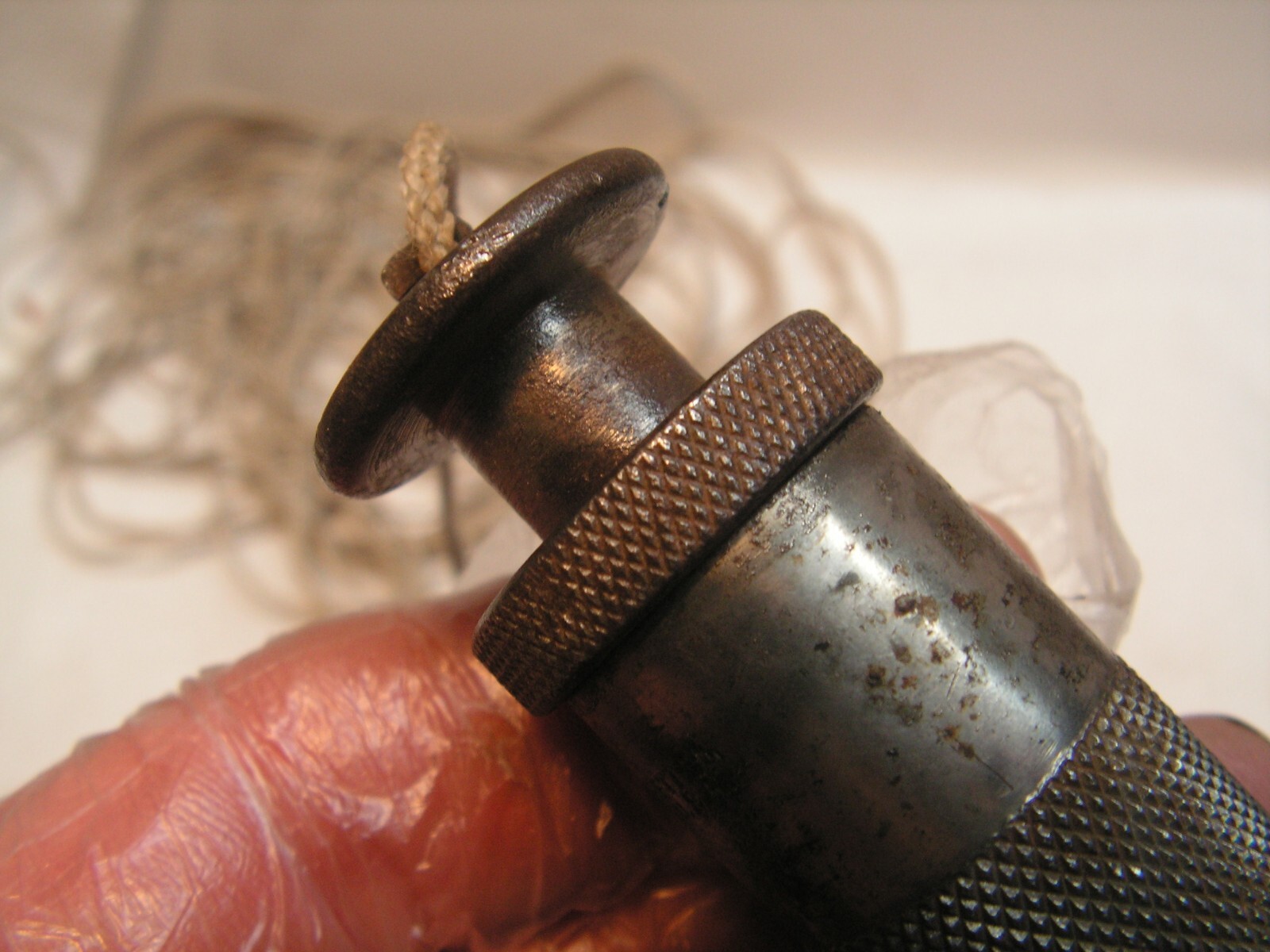 EMPTY NO MERCURY Vintage L.S. Starrett No. 87 Plumb Bob With Cord 27'