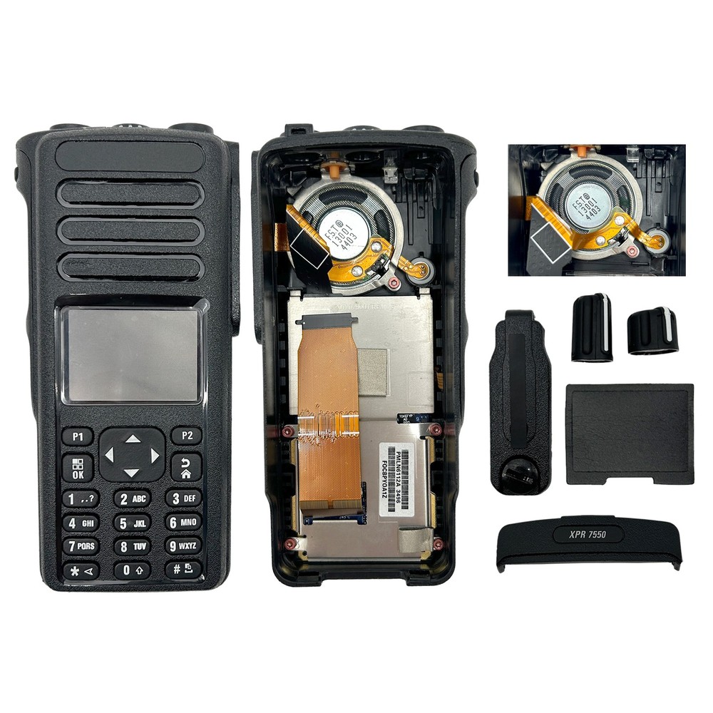 Complete Housing Case Kit for XPR7550 Radios With LCD Display & Keypad Keyboard
