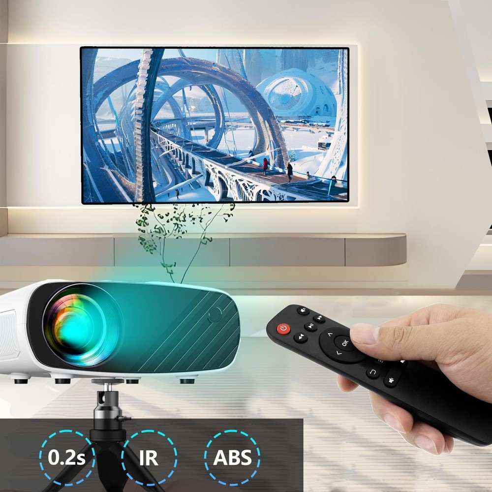 HODSEUKIN Replacement Remote for Mini Projector,Compatible with ELEPHAS Black