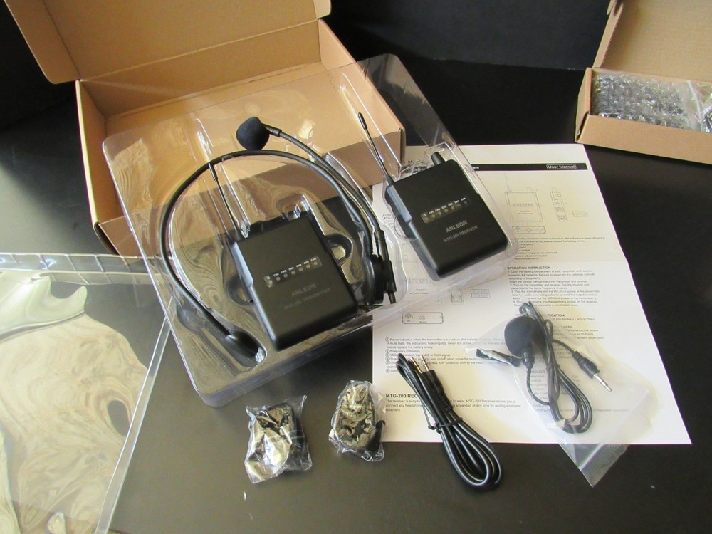 ANLEON MTG-200 Wireless Tour Guide & Language Interpretation System-3 Receivers