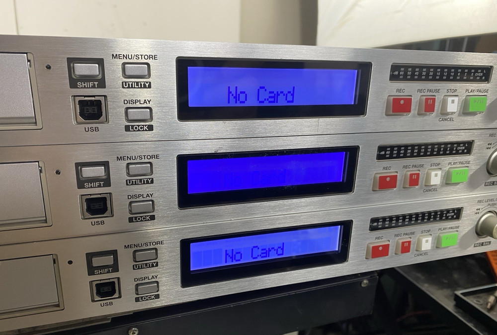 Lot of 3 Marantz PMD580 Rack-Mount CompactFlash Network Solid State Recorder