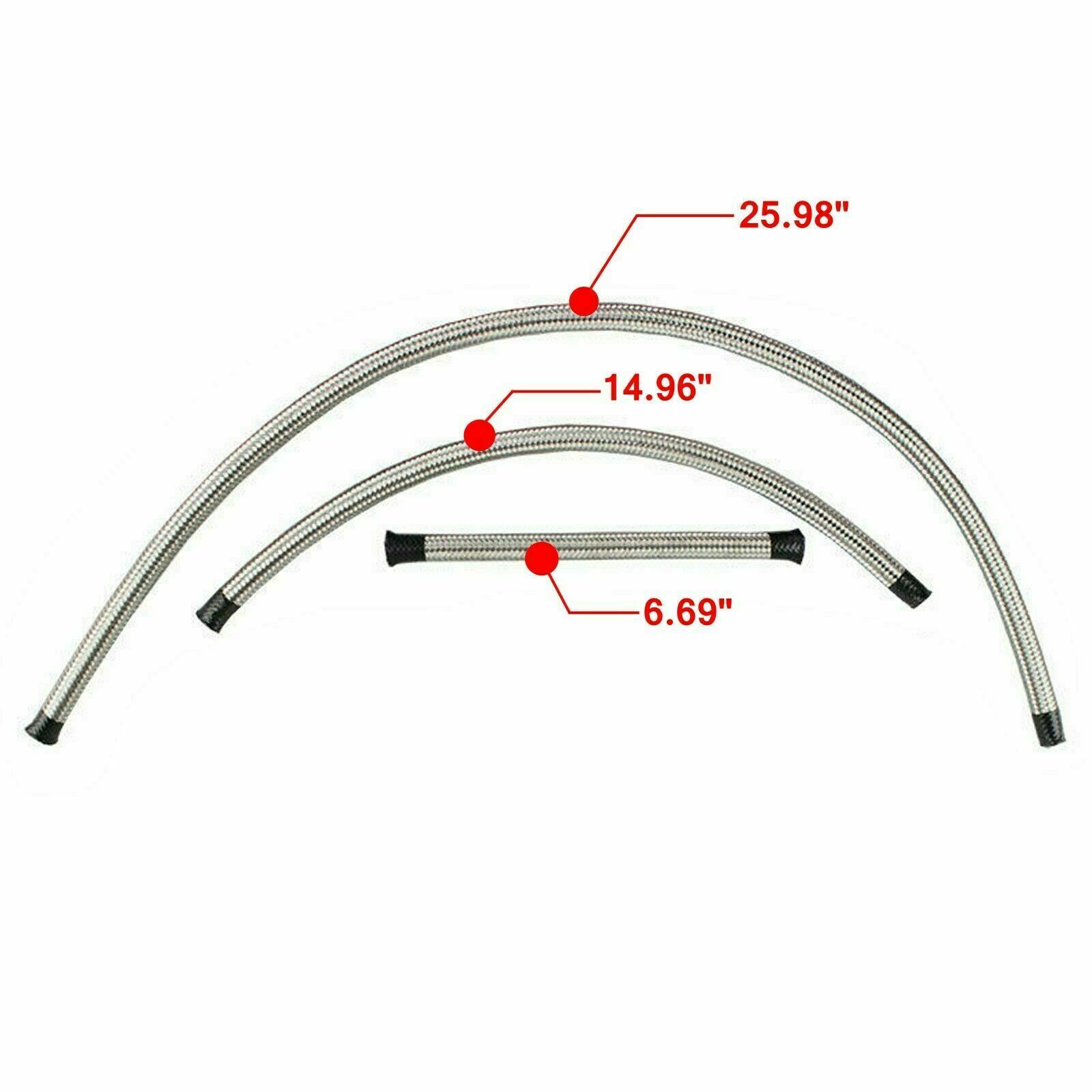 Universal 0-100 Psi 6AN Adjustable Fuel Pressure Regulator Kit W/ Gauge Black