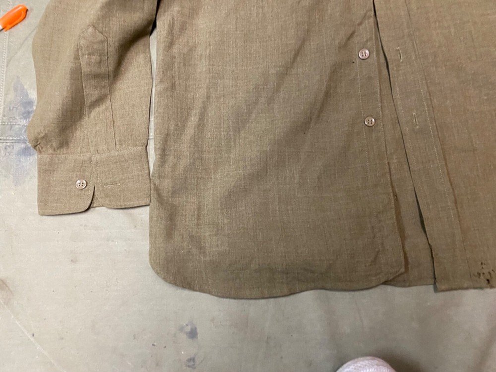 ORIGINAL WWII US ARMY OFFICER M1938 WOOL COMBAT FIELD SHIRT-LARGE 44R