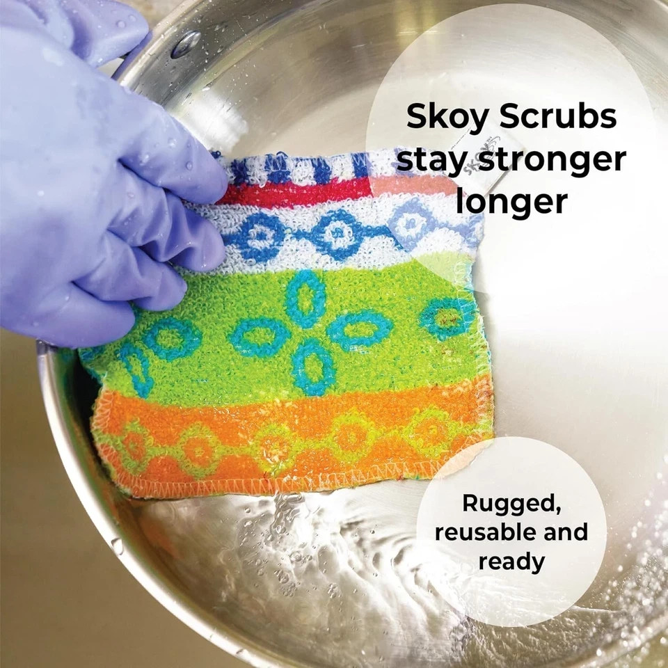 Scrub, 8-Pack Reusable, Non-Scratching Dish Scrubber 8-Pack, Assorted