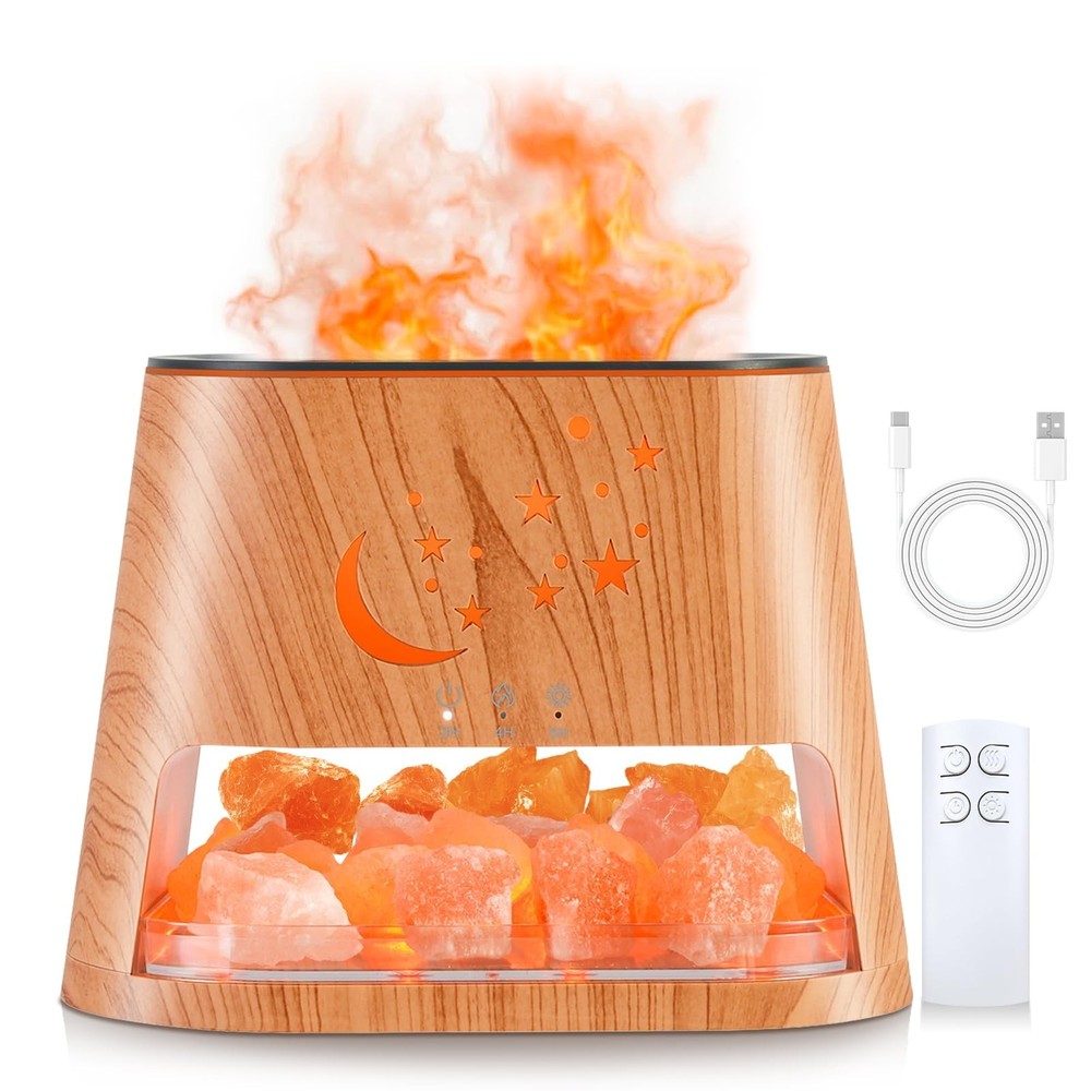 Essential Oil Diffuser : 260ml Aromatherapy Diffuser & Himalayan Salt Lamp wi...