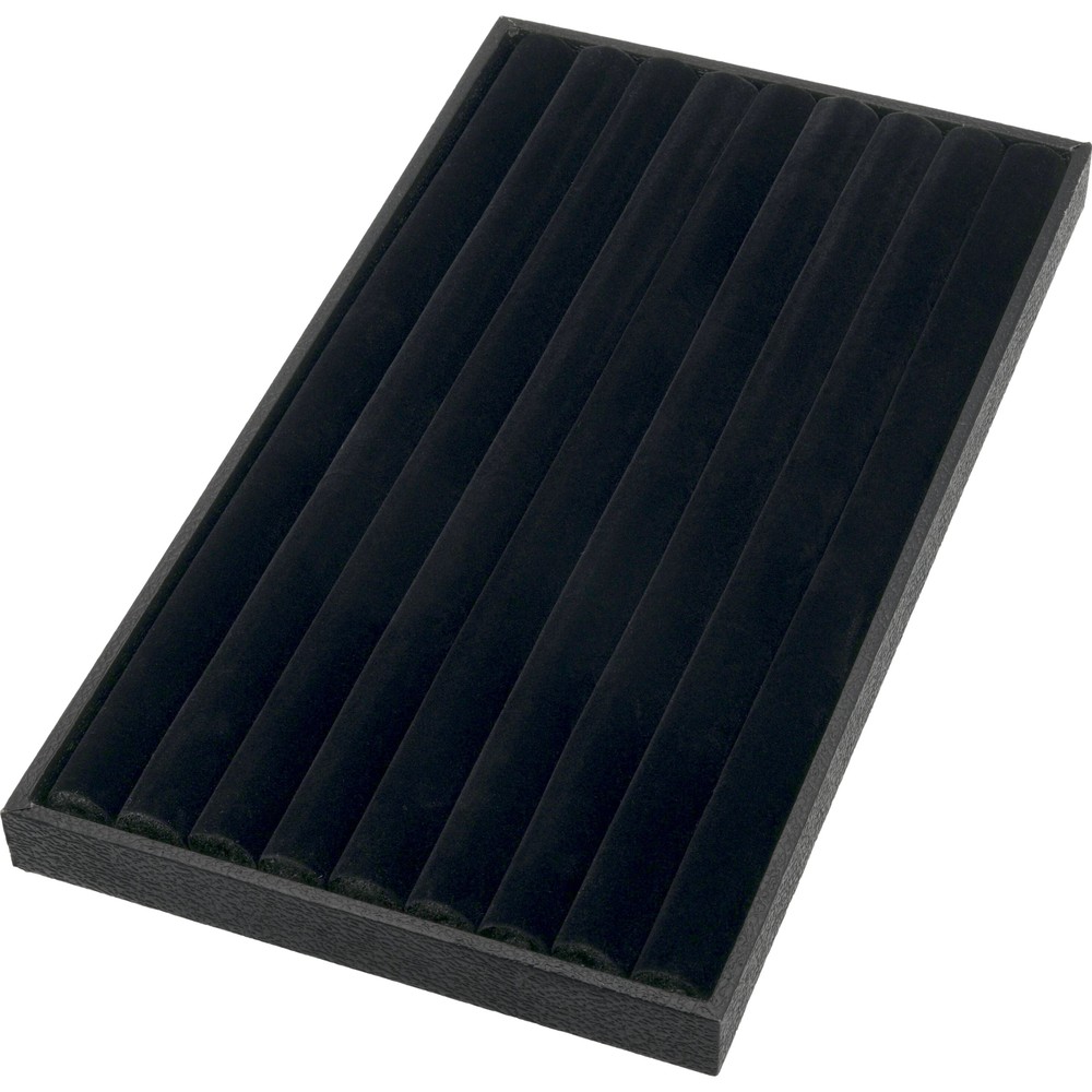 Black Ring Jewelry Display Case Box Large Tray Showcase