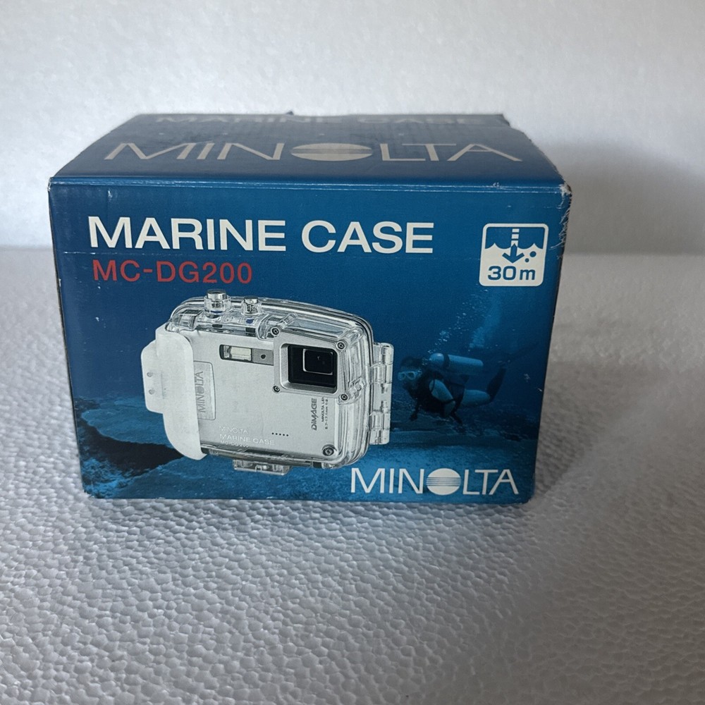 MINOLTA MARINE CASE MC-DG200 - NEW CASE W/STRAP & BOOK