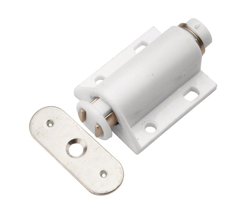 Hickory Hardware Statuary Bronze Magic Touch Latch | White | P655-W