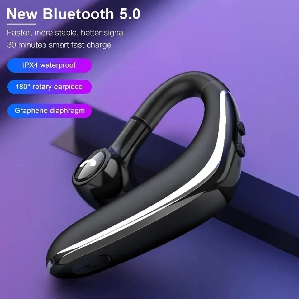 Wireless Bluetooth Handsfree Earphone Earhook Headset For Smart Phone Universal