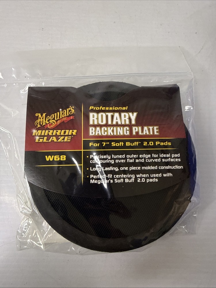 Meguiars w68 backing plate - For 7” Soft Buff 2.0 Pad Use