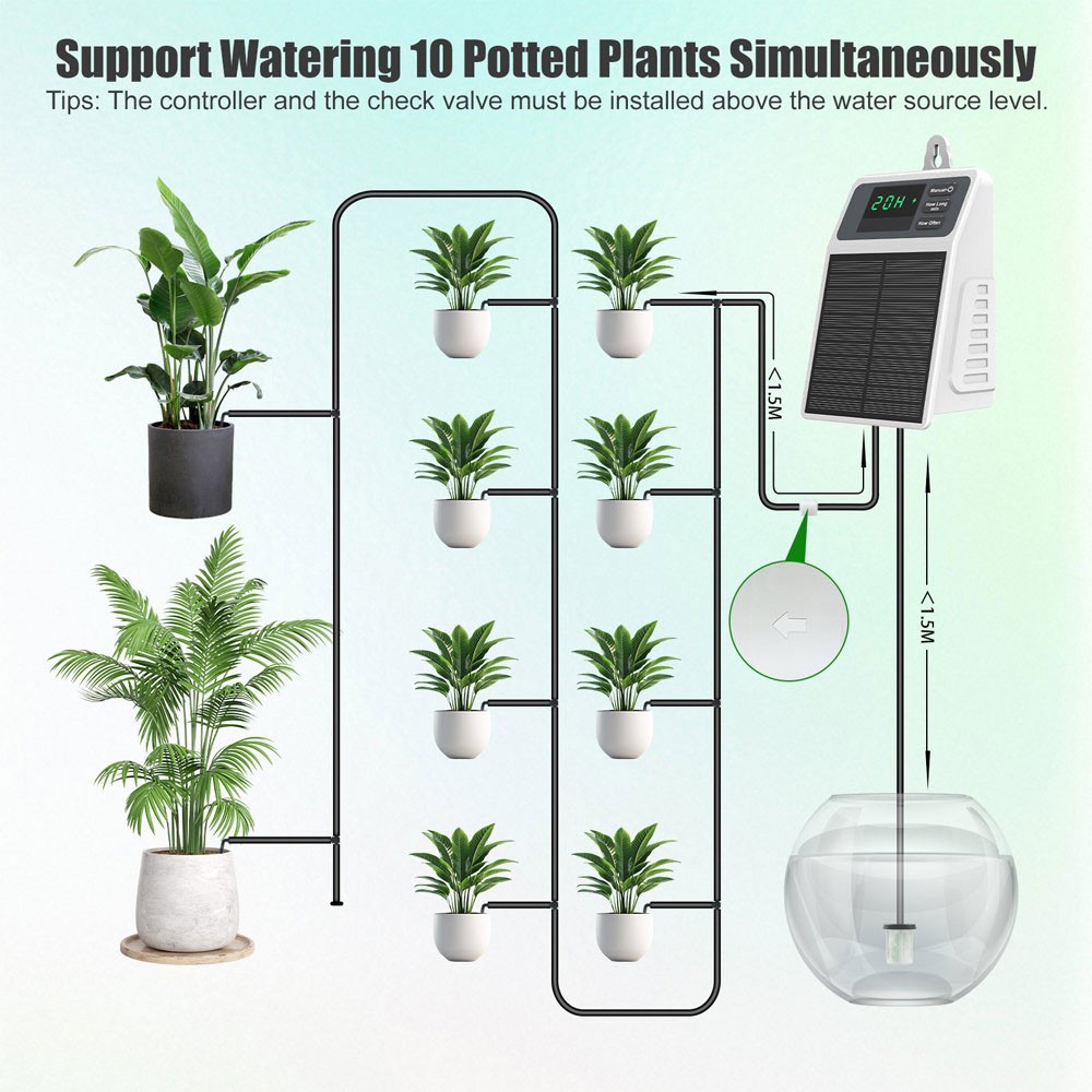 Solar Irrigation Set Automatic Plant Watering Timer Irrigation System new
