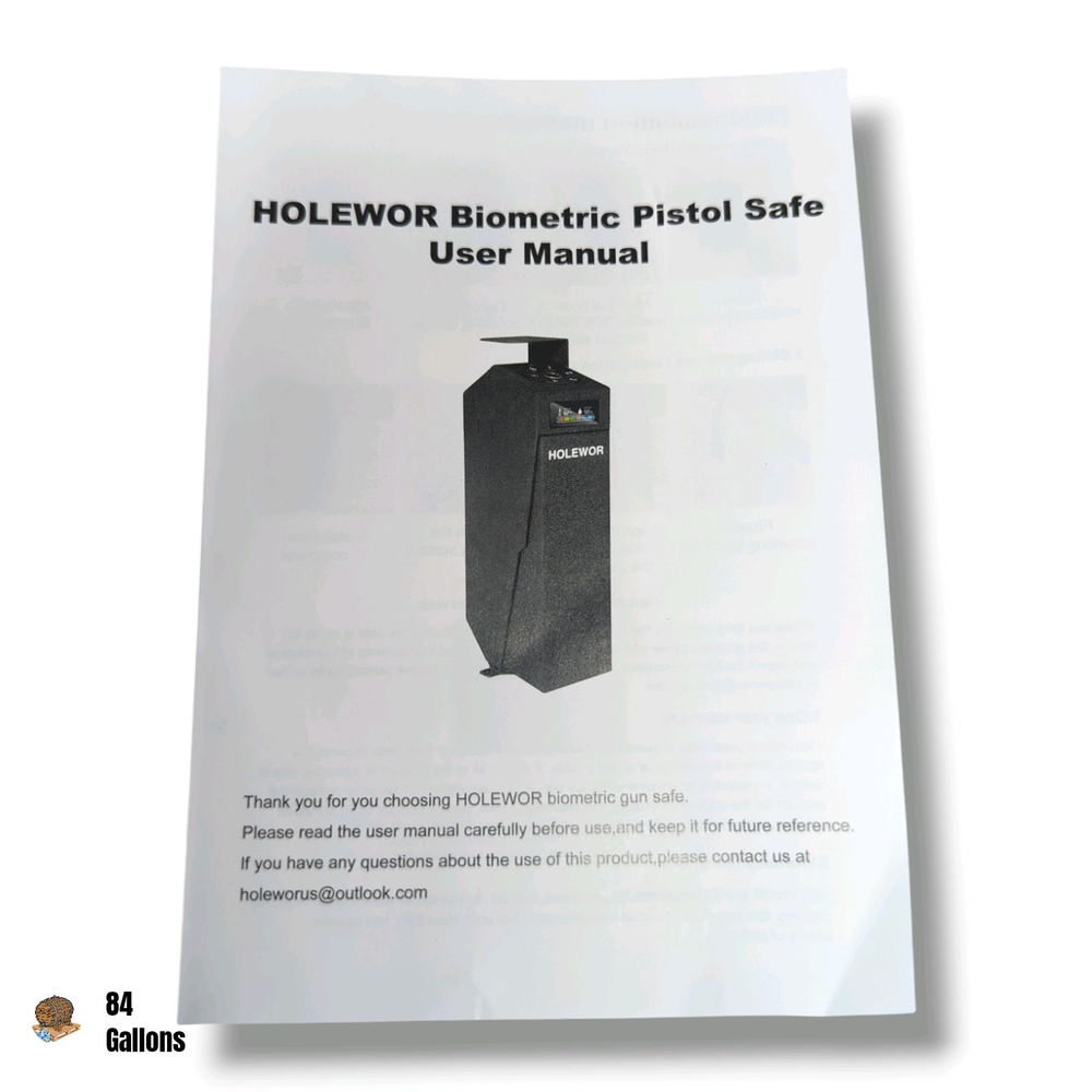 HOLEWAR Biometric Drop Down Handgun Pistol Safe