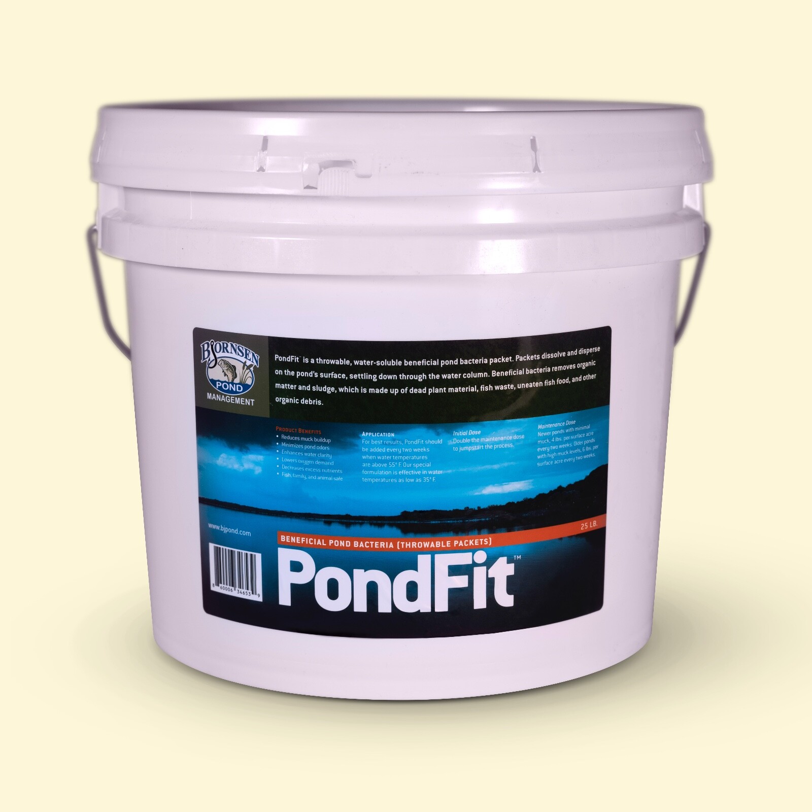 PondFit 25 lb - Beneficial Pond Bacteria -- Bjornsen Pond Management