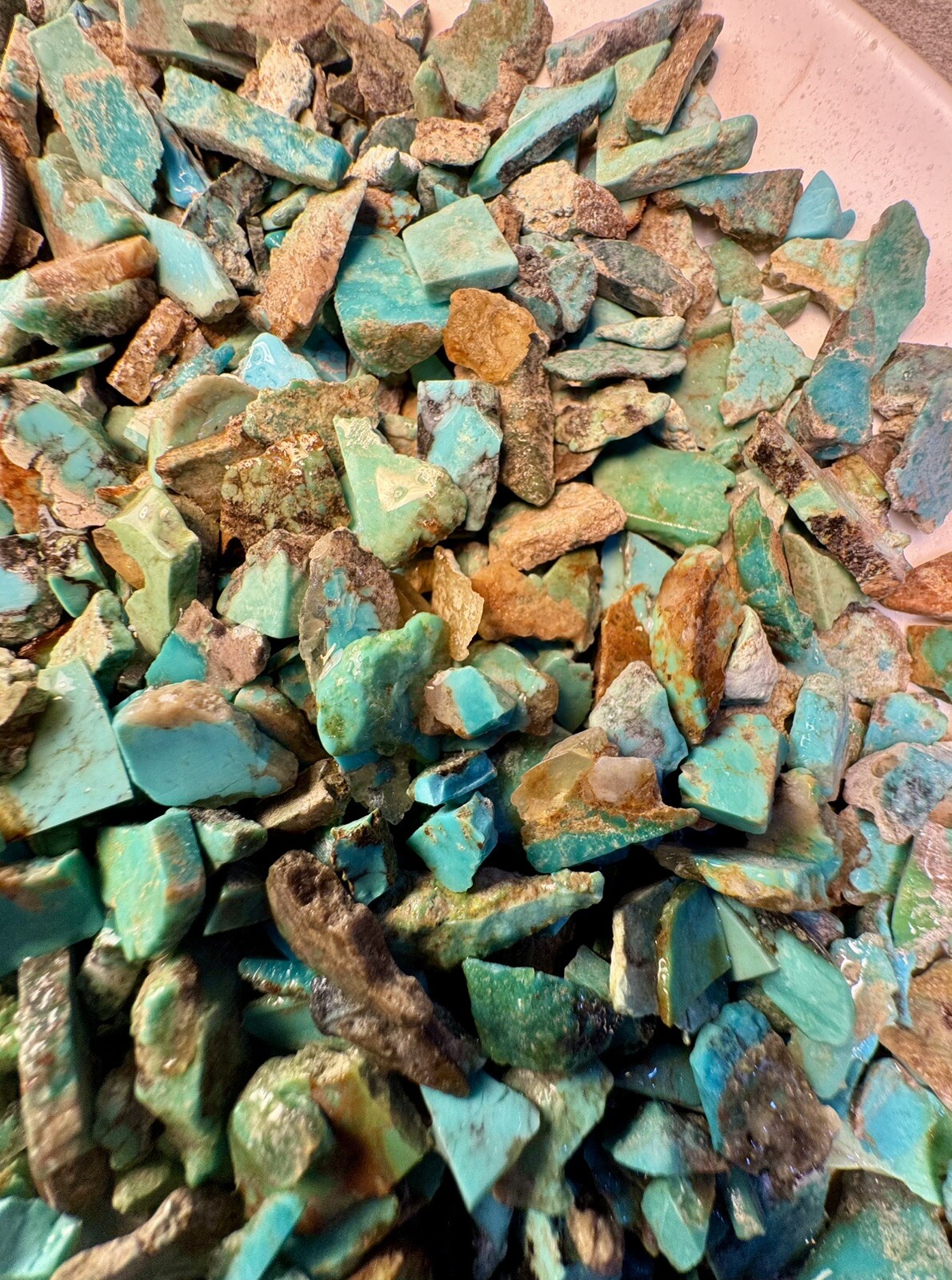 1 LB of Turquoise! Bell Trading Post Small Corinthian Slabs!🔥Chiplets!