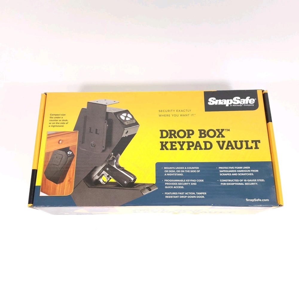 SnapSafe 75431 Drop Box Programmable Keypad Vault Safe For Handguns New