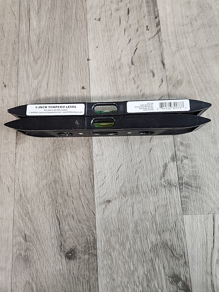 2 Pack Hyper Tough Basic Home Tools 9-inch Magnetic Torpedo Levels